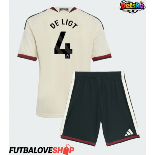 Dres Manchester United Matthijs de Ligt #4 Tretina pre deti 2026-27 Krátky Rukáv (+ trenírky)